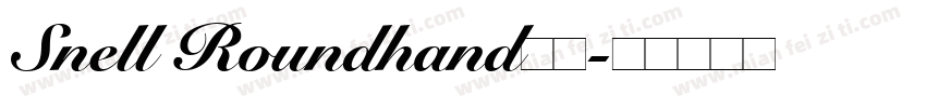 Snell Roundhand字体字体转换